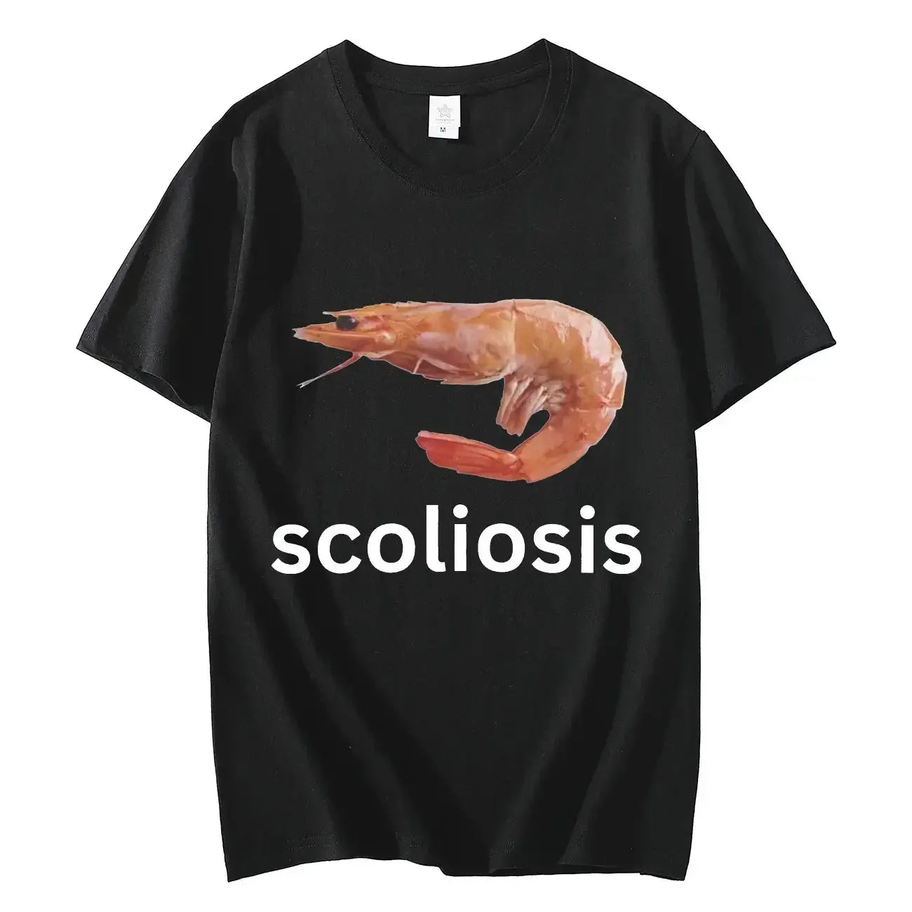Shrimp "Scoliosis" Graphic Tee - TeeHeHee