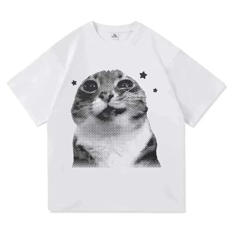 "Silly Cat" Y2K Meme Graphic Tee TeeHeHee