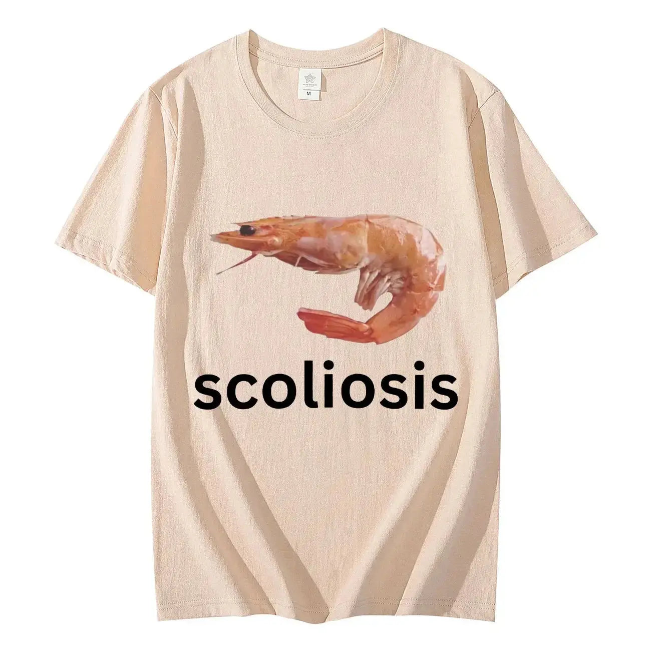 Shrimp "Scoliosis" Graphic Tee - TeeHeHee