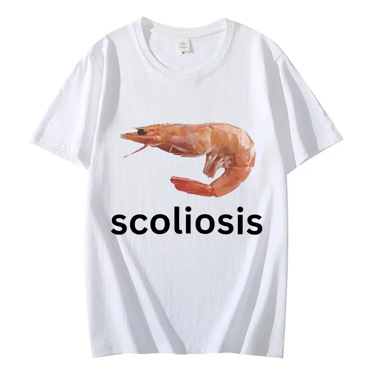 Shrimp "Scoliosis" Graphic Tee - TeeHeHee