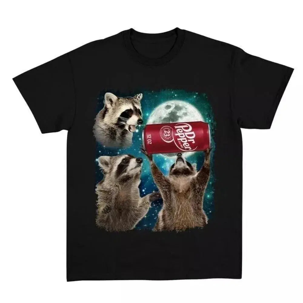 Three Raccoons Vintage Graphic Tee TeeHeHee