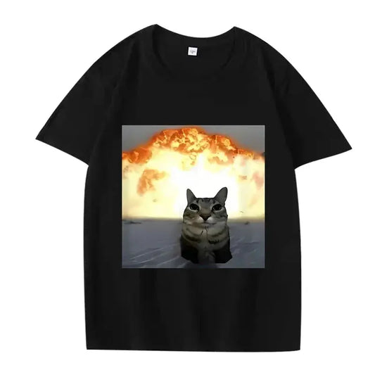 Cat Explosion Graphic Tee - TeeHeHee