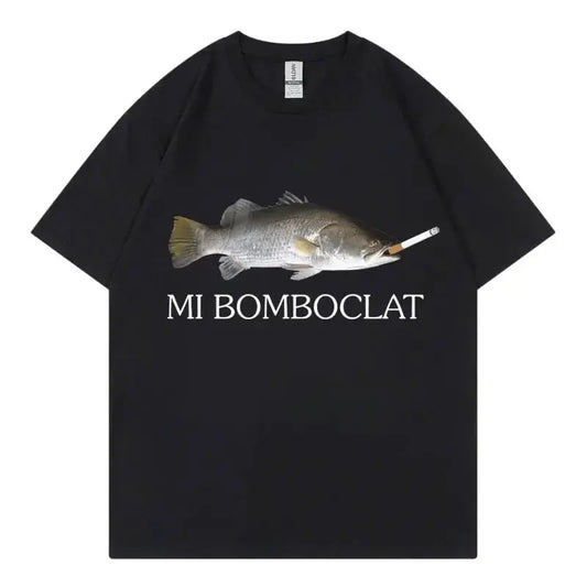 "Bomboclat" Staring Fish Meme Tee TeeHeHee
