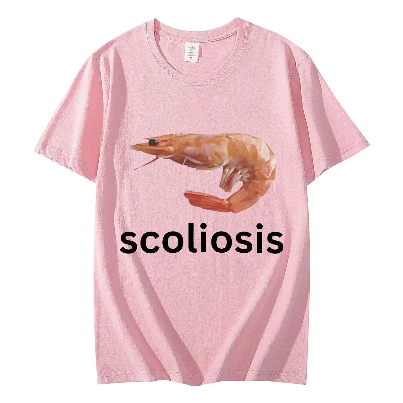 Shrimp "Scoliosis" Graphic Tee - TeeHeHee