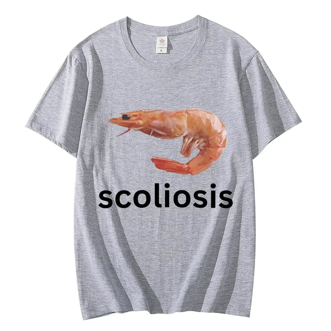 Shrimp "Scoliosis" Graphic Tee - TeeHeHee
