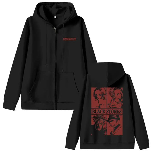 Nana Osaki "Black Stones" Punk Rock Zip-Up Hoodie TeeHeHee